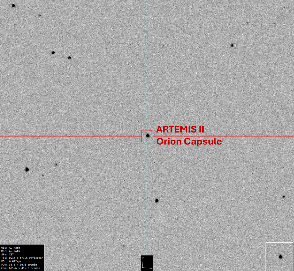 First observation of Orion from T70 Chile