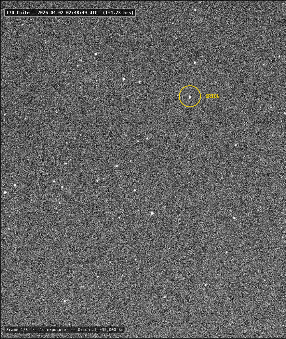 T70 first acquisition — Orion marked